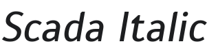 Scada Italic Font Preview