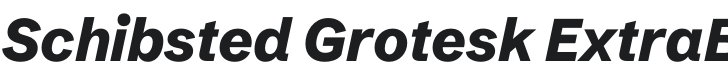 Schibsted Grotesk ExtraBold Italic Font Preview