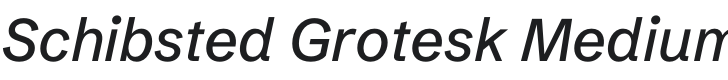 Schibsted Grotesk Medium Italic Font Preview