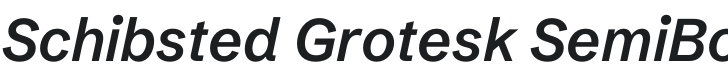 Schibsted Grotesk SemiBold Italic Font Preview