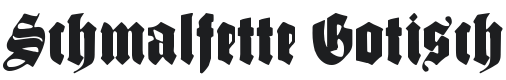 Schmalfette Gotisch Font Preview