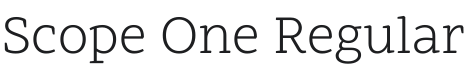 Scope One Font Preview