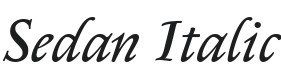 Sedan Italic Font Preview