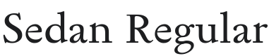 Sedan Font Preview