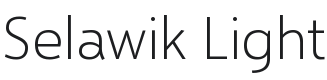 Selawik Light Font Preview
