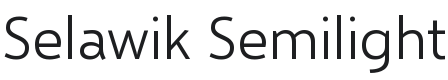 Selawik Semilight Font Preview