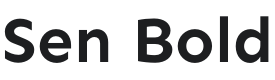 Sen Bold Font Preview