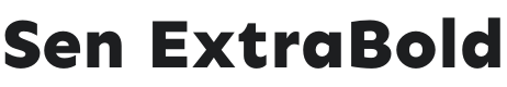 Sen ExtraBold Font Preview