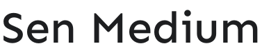 Sen Medium Font Preview