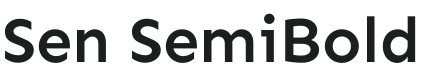 Sen SemiBold Font Preview