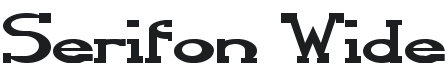 Serifon Wide Font Preview