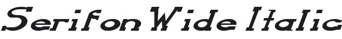 Serifon Wide Italic Font Preview