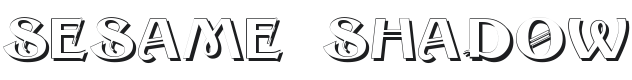 Sesame Shadow Font Preview