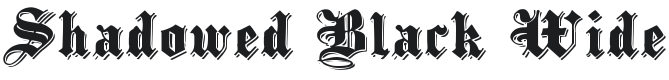 Shadowed Black Wide Font Preview