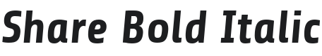 Share Bold Italic Font Preview