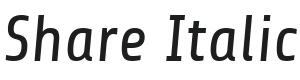 Share Italic Font Preview