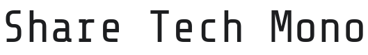 Share Tech Mono Font Preview