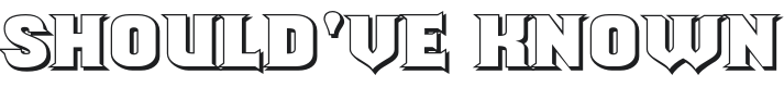 Shouldve Known Shaded-Regular Font Preview