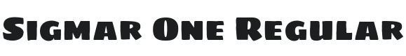 Sigmar One Font Preview