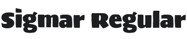 Sigmar Font Preview