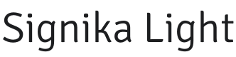Signika Light Font Preview