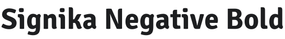 Signika Negative Bold Font Preview