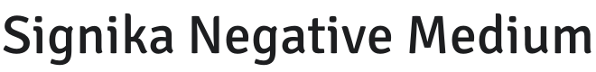 Signika Negative Medium Font Preview
