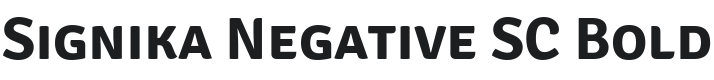 Signika Negative SC Bold Font Preview