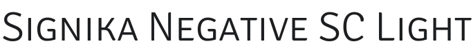 Signika Negative SC Light Font Preview