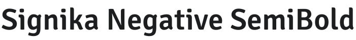 Signika Negative SemiBold Font Preview
