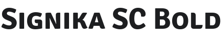 Signika SC Bold Font Preview