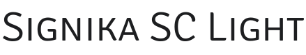Signika SC Light Font Preview