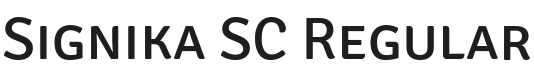 Signika SC Font Preview