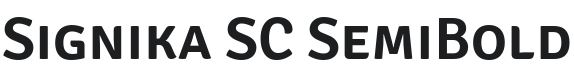 Signika SC SemiBold Font Preview