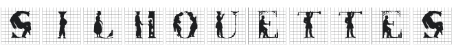 Silhouettes In Grids Font Preview