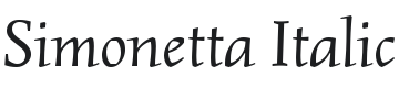 Simonetta Italic Font Preview
