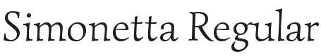 Simonetta Font Preview