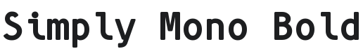 Simply Mono Bold Font Preview