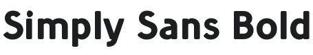 Simply Sans Bold Font Preview