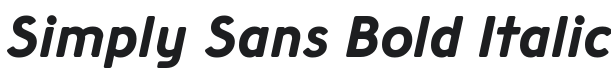 Simply Sans Bold Italic Font Preview