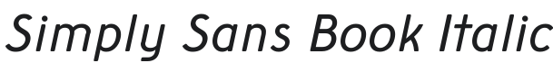 Simply Sans Book Italic Font Preview