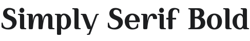 Simply Serif Bold Font Preview