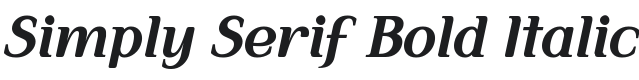 Simply Serif Bold Italic Font Preview
