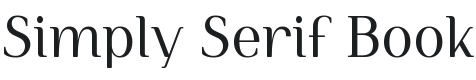 Simply Serif Font Preview