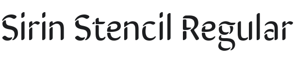 Sirin Stencil Font Preview