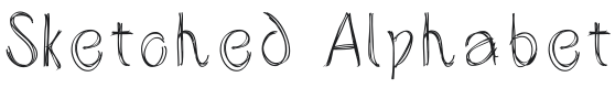 Sketched Alphabet Font Preview