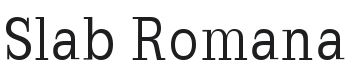 Slab Romana Font Preview