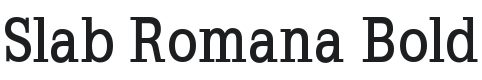 Slab Romana Bold Font Preview