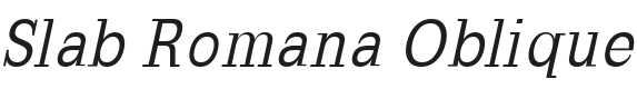 Slab Romana Oblique Font Preview