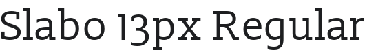 Slabo 13px Font Preview